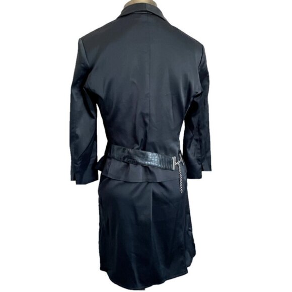Vintage Y2K Versace Black Satin Blazer Skirt Suit - S/M, 💯 Authentic! - Picture 14 of 16